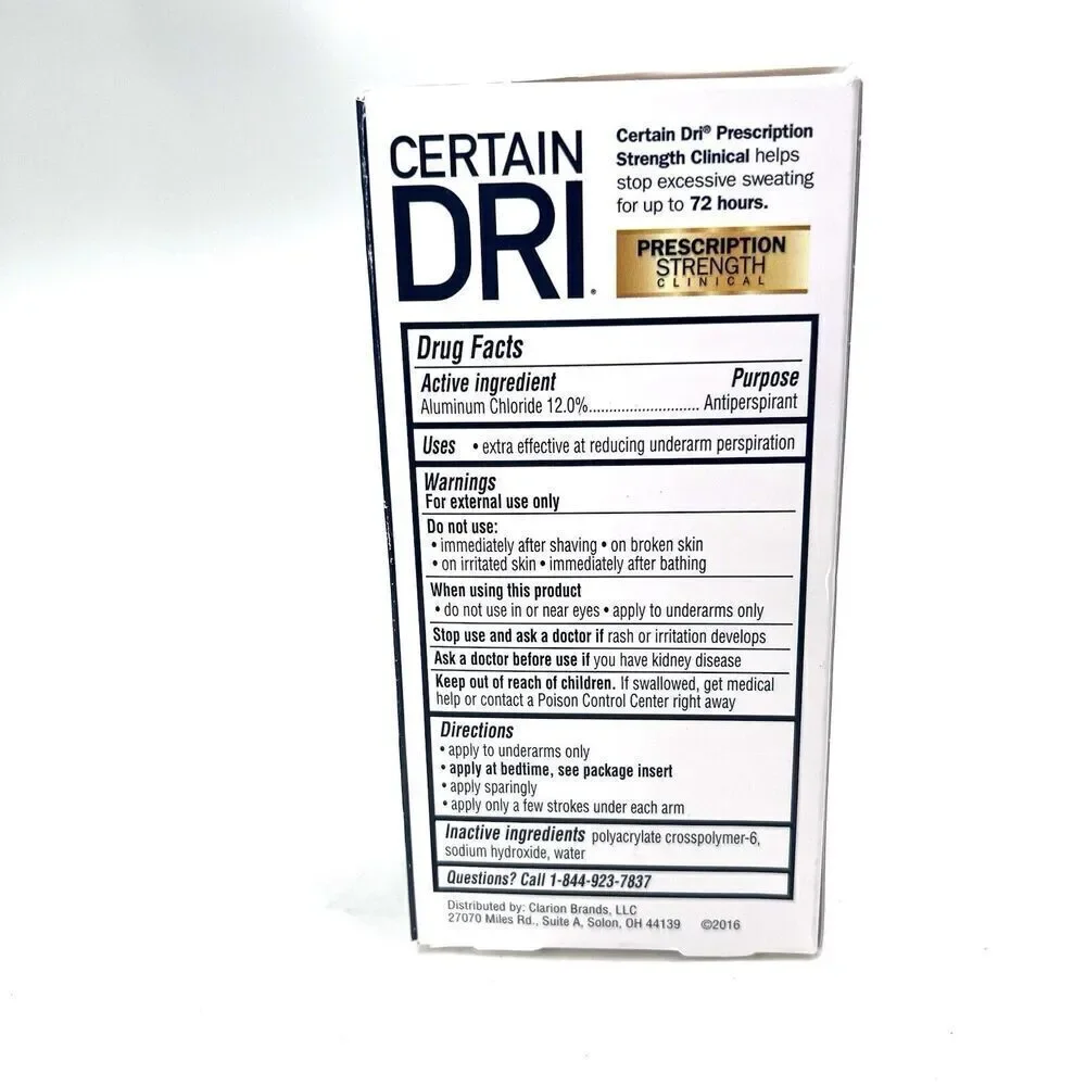 Certain Dri Prescription Strength Clinical Antiperspirant Deodorant